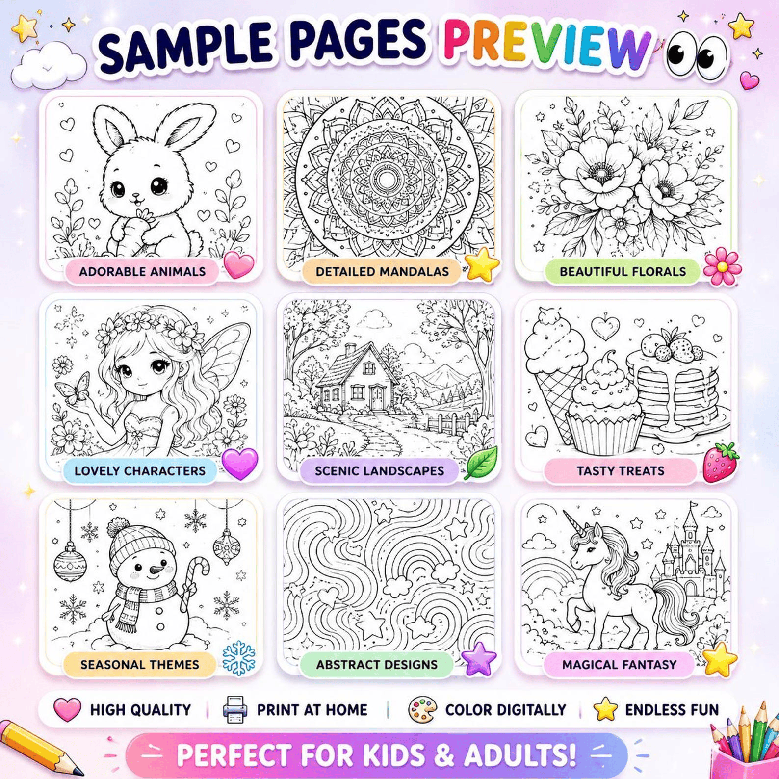 10,000,000+ Coloring Pages Bundle Plr Mrr | Coloring Books Kids & Adults with Resell Rights