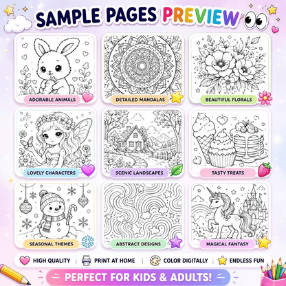 10,000,000+ Coloring Pages Bundle Plr Mrr | Coloring Books Kids & Adults with Resell Rights